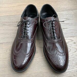 Florsheim Lexington Wingtip Oxford Lace Up Brogue Shoes Burgundy Sz 10 1/2D